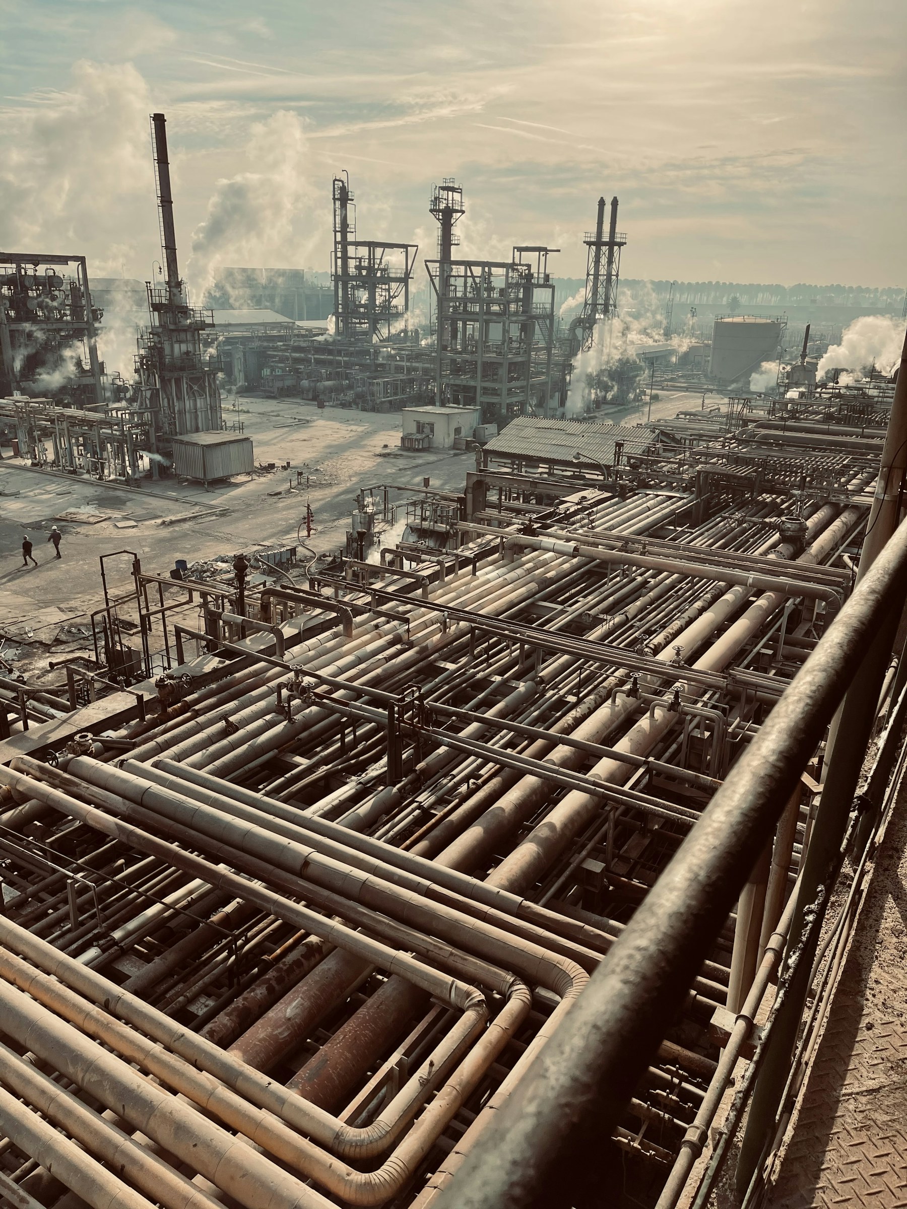 Industrial refinery and drilling infrastructure